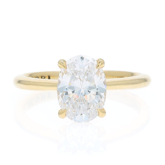 Tacori 18k Gold Founder's Collection Oval Diamond Solitaire Engagement Ring