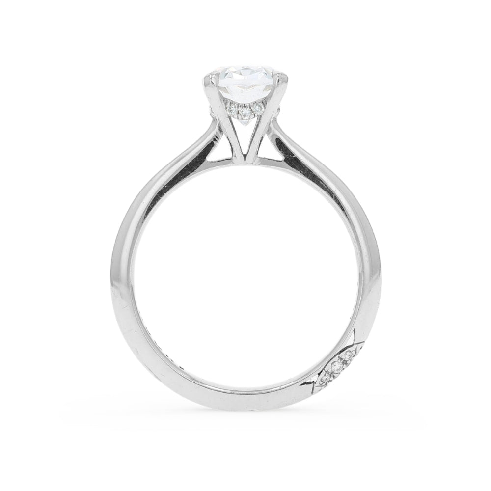 Tacori 18k Gold Founder's Collection Oval Diamond Solitaire Engagement Ring
