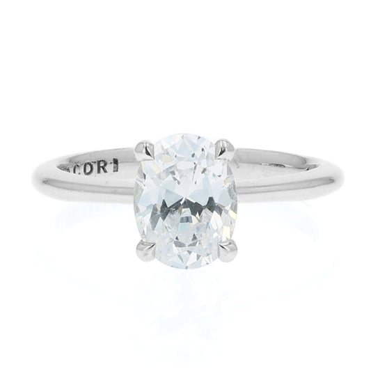 Tacori 18k Gold Founder's Collection Oval Diamond Solitaire Engagement Ring