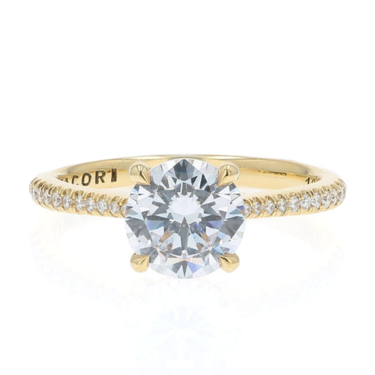 Tacori 18k Gold Founder's Collection Round Diamond Halfway Engagement Ring