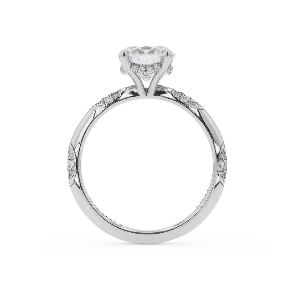 Tacori 18k Gold Founder's Collection Round Diamond Engagement Ring