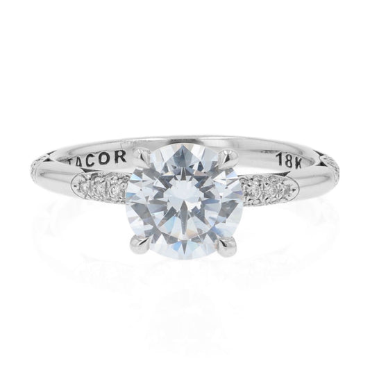 Tacori 18k Gold Founder's Collection Round Diamond Engagement Ring