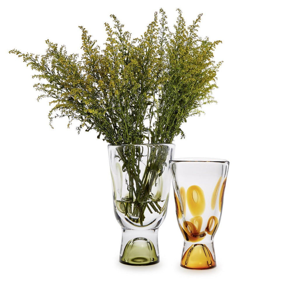 Two's Company Visions Hand-Blown Art Glass Vase
