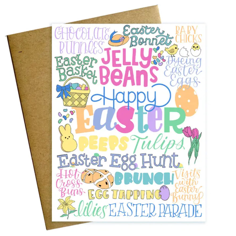 Maggie Moore Studio Colorful Easter Words Card