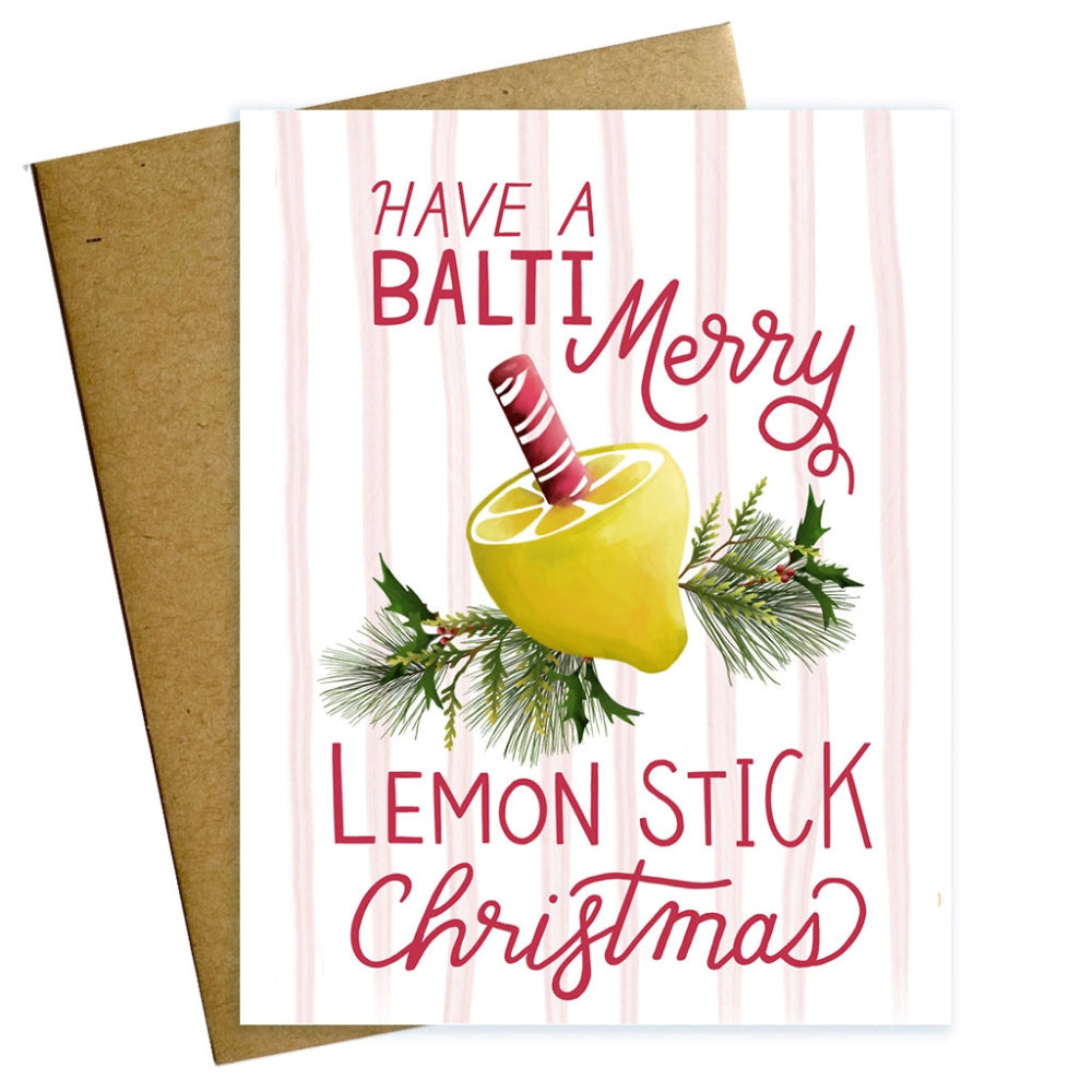 Baltimore Lemon Stick Christmas Blank Christmas Card