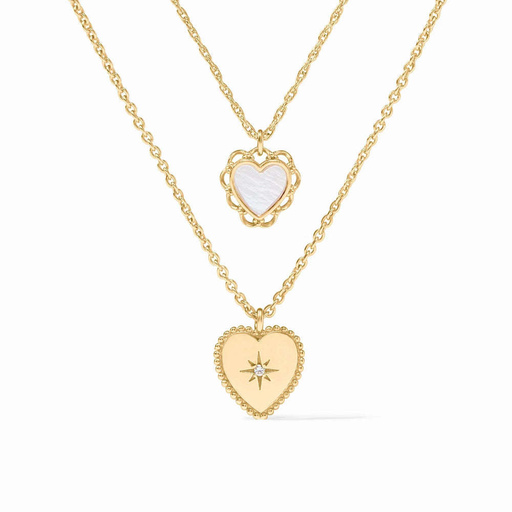Julie Vos Heart Duo Delicate Necklace