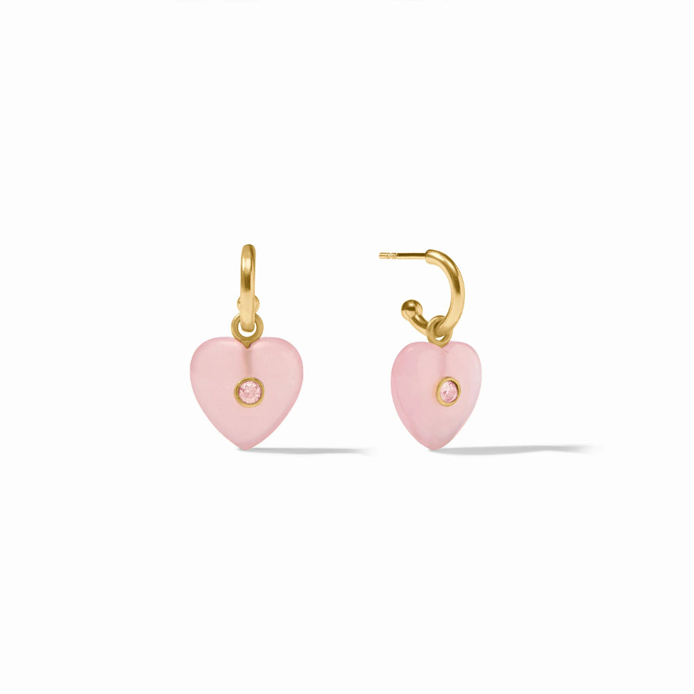 Julie Vos Heart Hoop & Charm Earrings