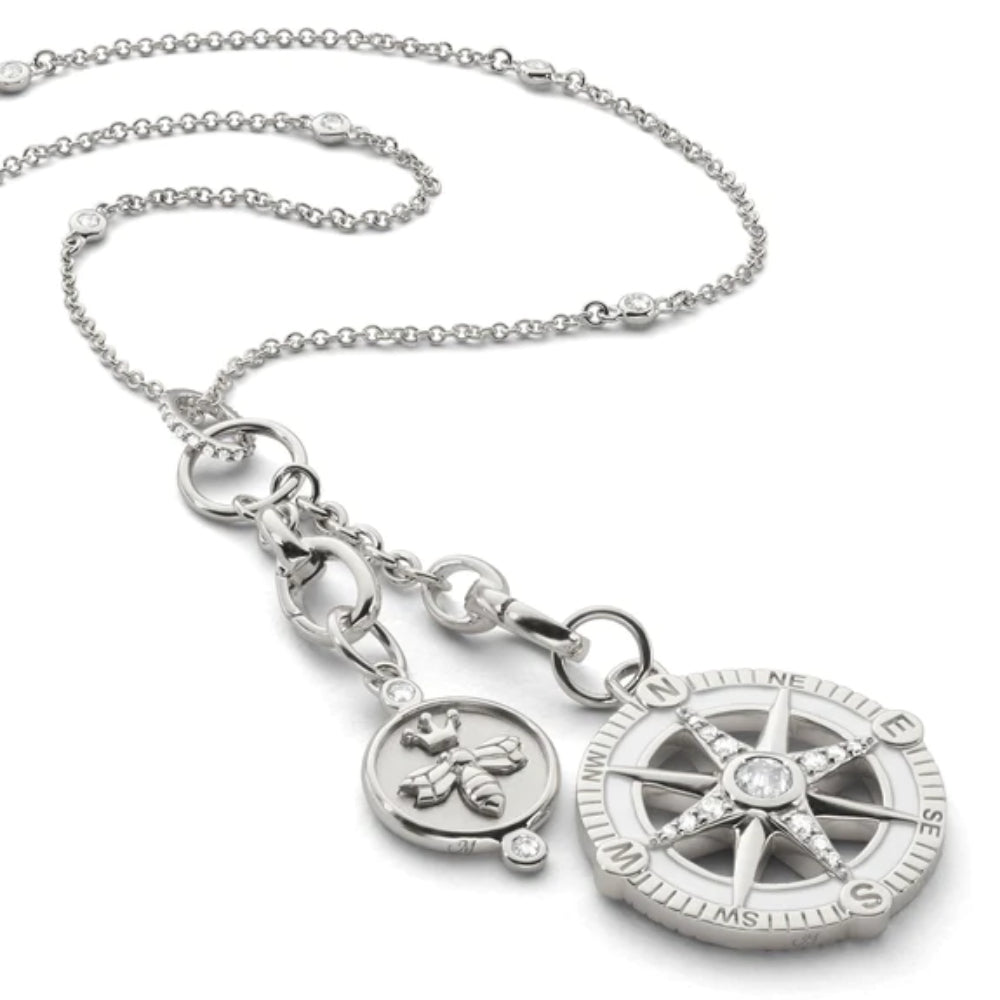 Monica Rich Kosann "Design Your Own" Small Charm Necklace with Sapphires, 2 Charm Stations