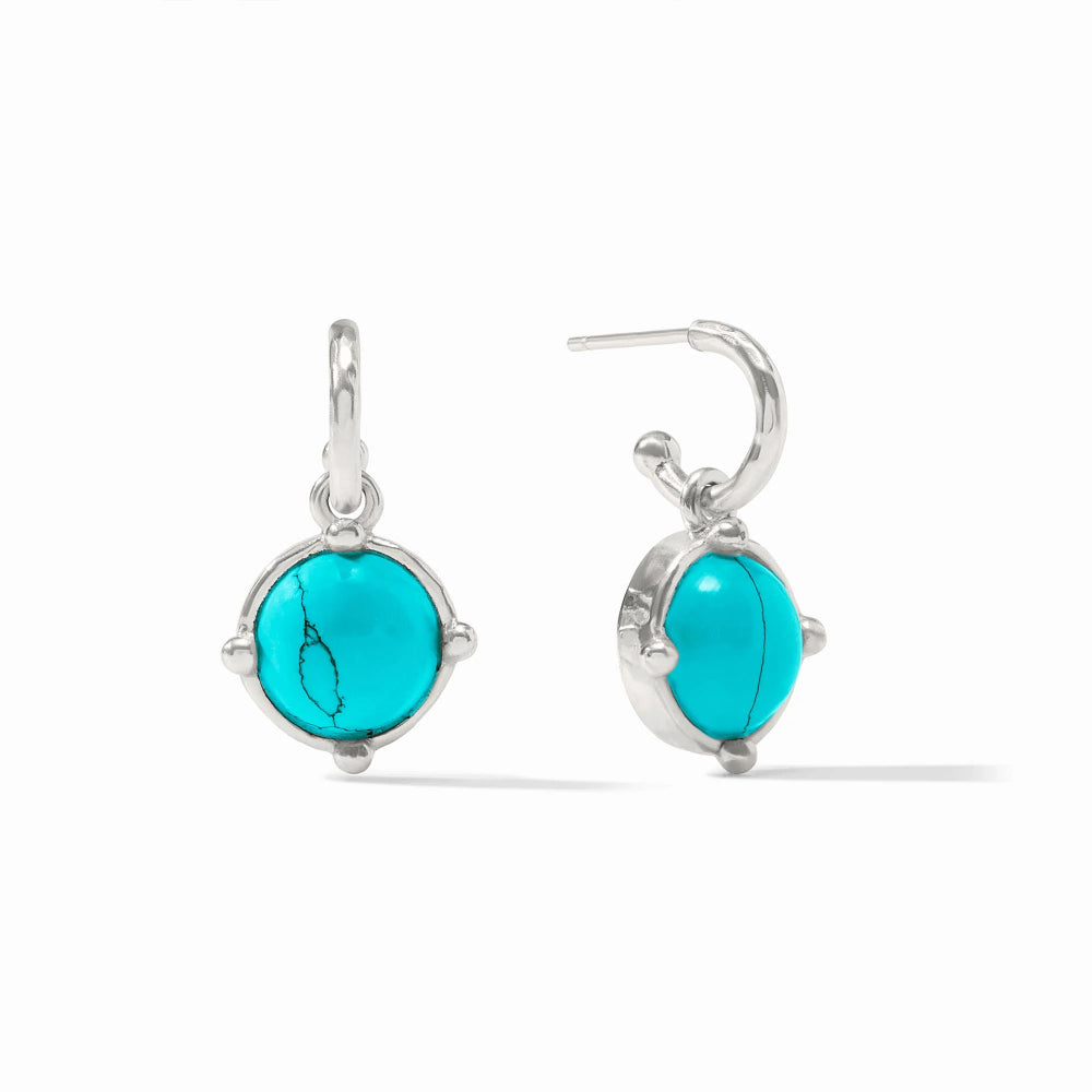 Julie Vos Silver Honeybee Hoop & Charm Earring