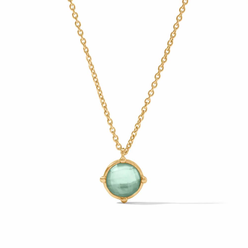 Julie Vos Bee Cameo Solitaire Necklace with Cubic Zirconia