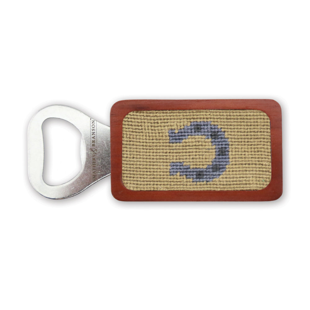 Smathers & Branson Horseshoe Needlepoint Bottle Opener - Dark Khaki