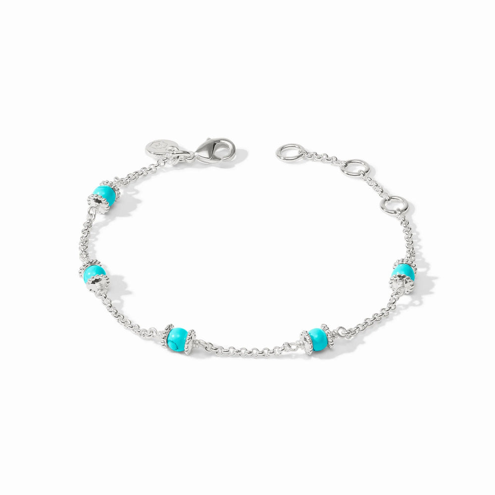 Julie Vos Silver Hydra Delicate Bracelet - Turquoise Blue