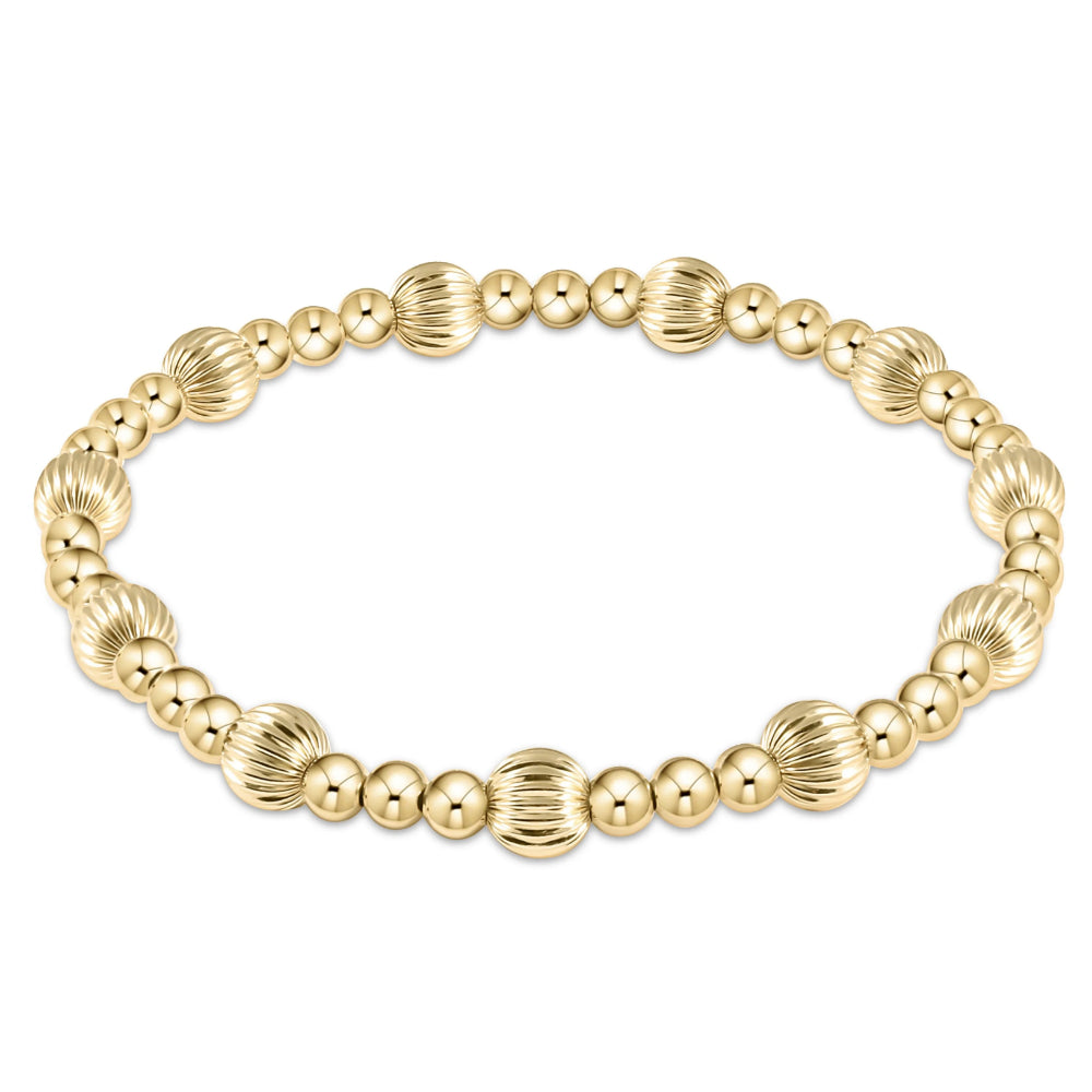 enewton 6.25" Dignity Sincerity Bead Bracelet - Gold 6mm