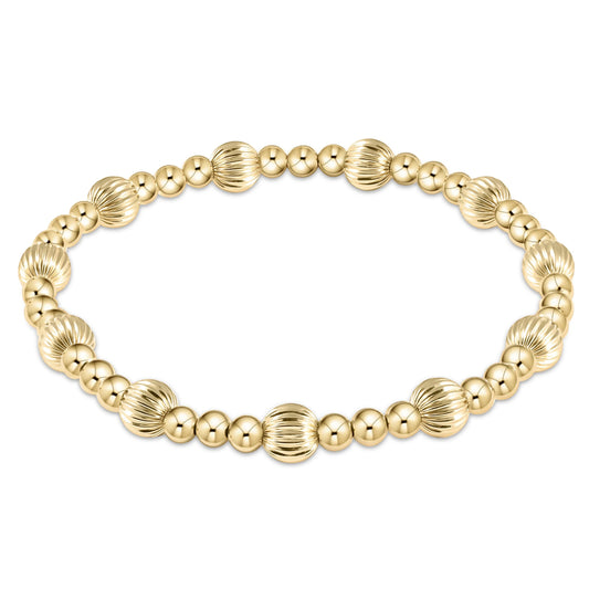 enewton 6.25" Dignity Sincerity Bead Bracelet - Gold 6mm