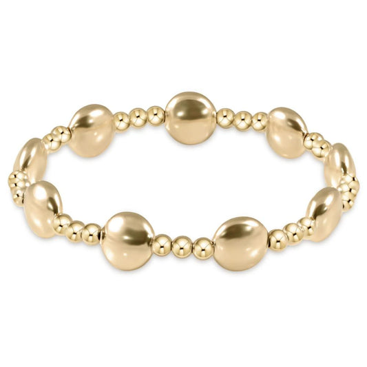 enewton 6.25" Honesty Gold Sincerity Pattern 10mm Bead Bracelet