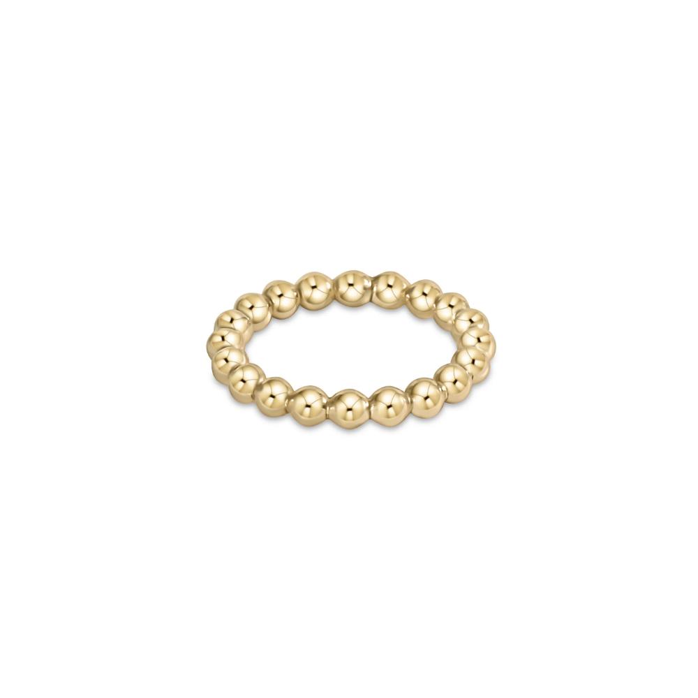 enewton Classic Gold 3mm Bead Ring - Size 8