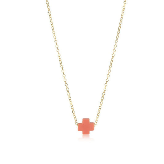 enewton 16" Necklace Gold - Signature Cross Coral