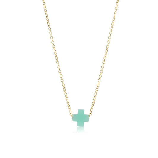 enewton 16" Necklace Gold - Signature Cross Mint