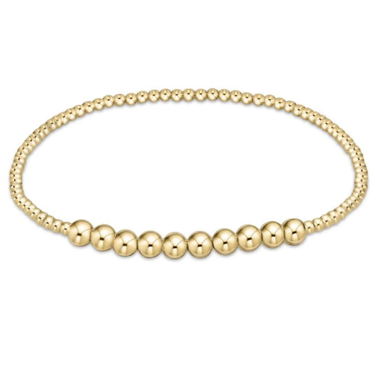 enewton 6.25" Classic Beaded Bliss Bracelet - Gold 2mm