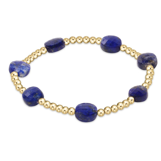 enewton 7.25" extends Admire Gold 3mm Bead Bracelet - Lapis