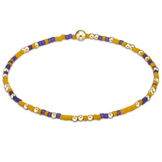 enewton 5.5" egirl Gameday Hope Unwritten Bracelet - Deep Purple Golden Yellow