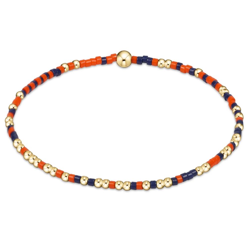 enewton egirl Gameday Hope Unwritten Bracelet - Bright Orange Matte Navy