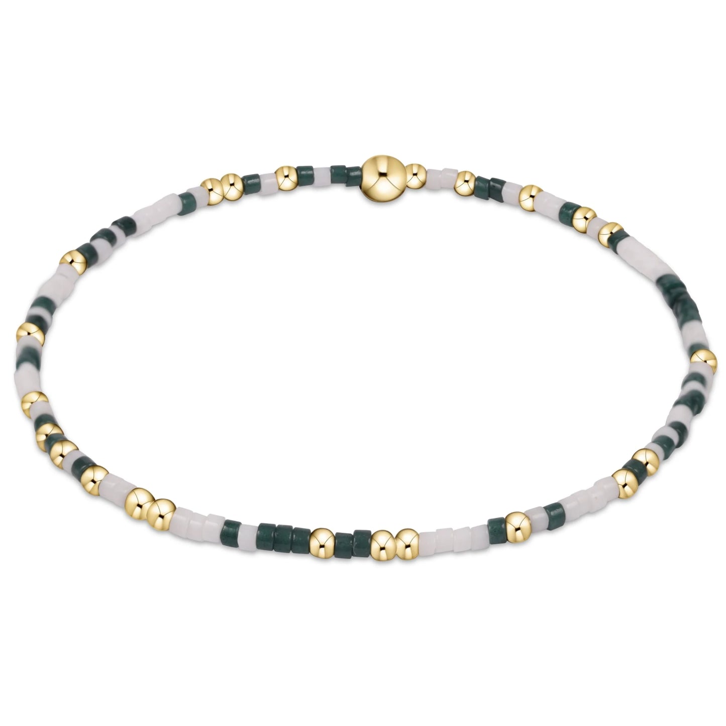 enewton 5.5" egirl Gameday Hope Unwritten Bracelet - Dark Green White