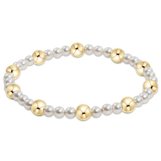 enewton 6.25"  Pearl Sincerity Pattern 4mm Bead Bracelet