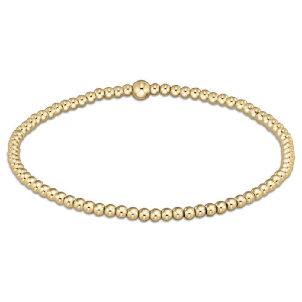 enewton 6.25" Classic Gold Bead Bracelet - 2.5mm