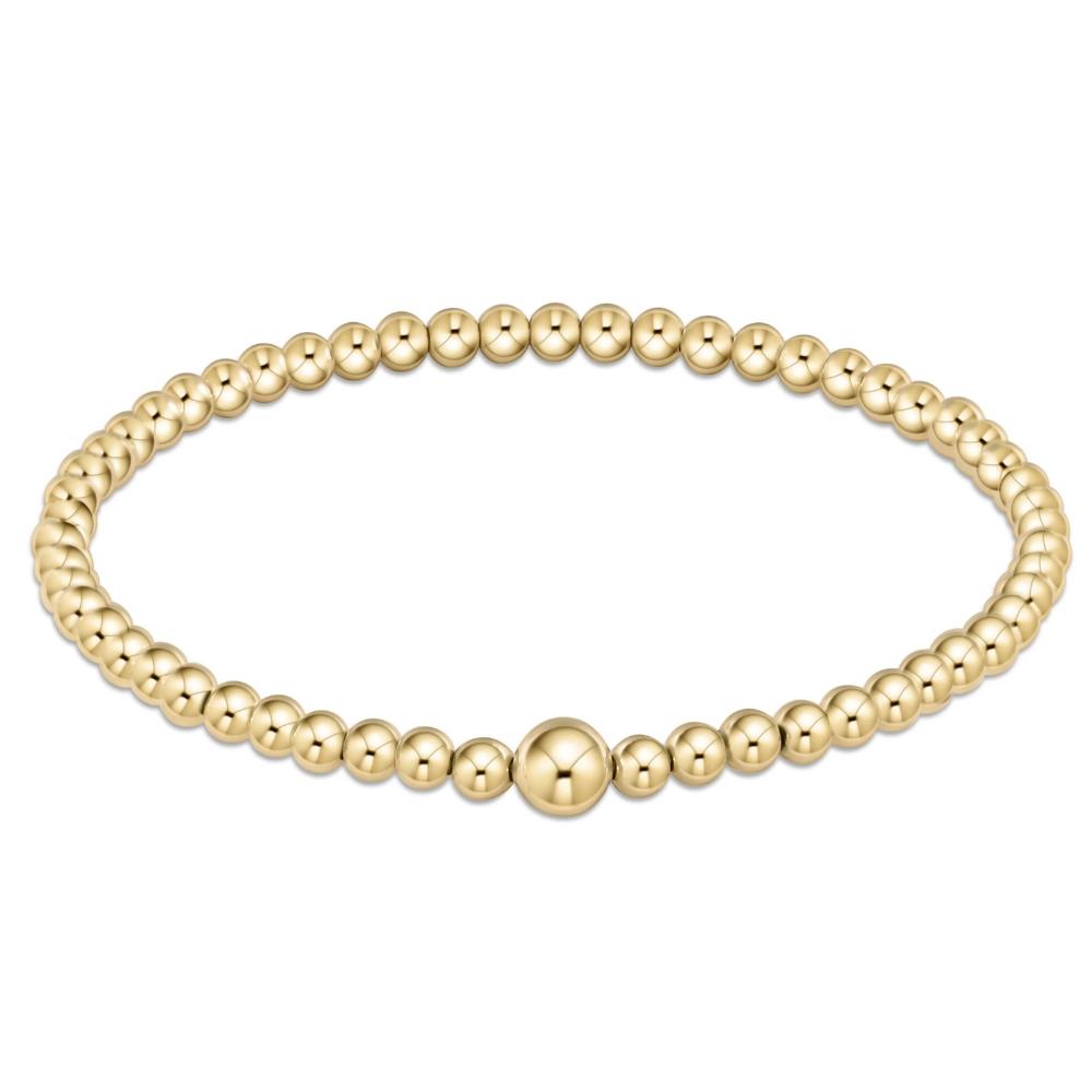 enewton Classic Gold 4mm Bead Bangle - Measures 7.5"