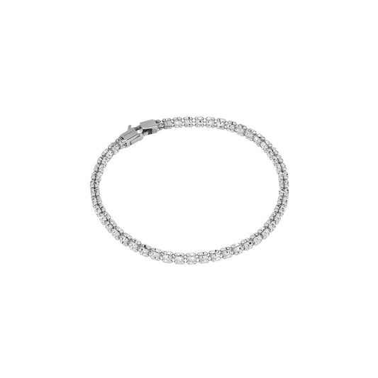 Desmos Sterling Silver Infinity Frames Diamond-Cut Bracelet