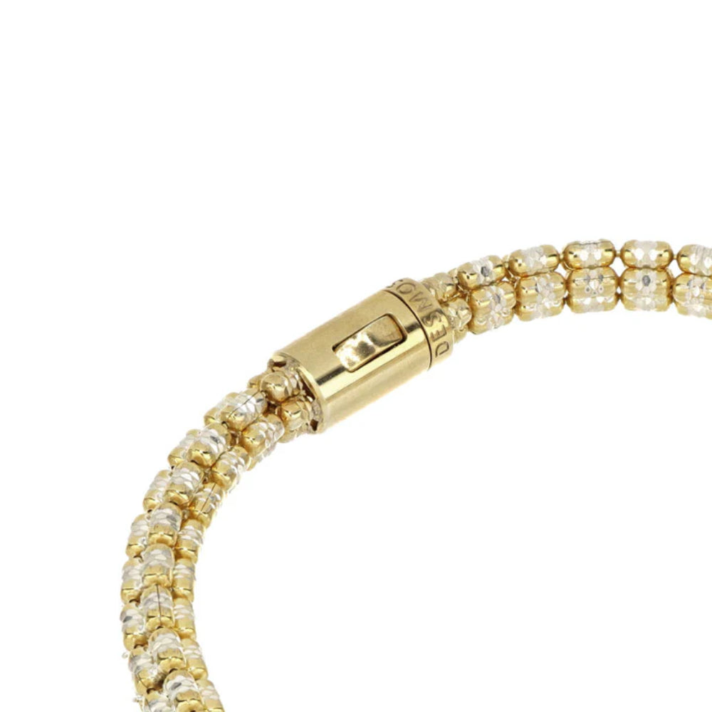 Desmos Two-Tone Infinity Round Bracelet