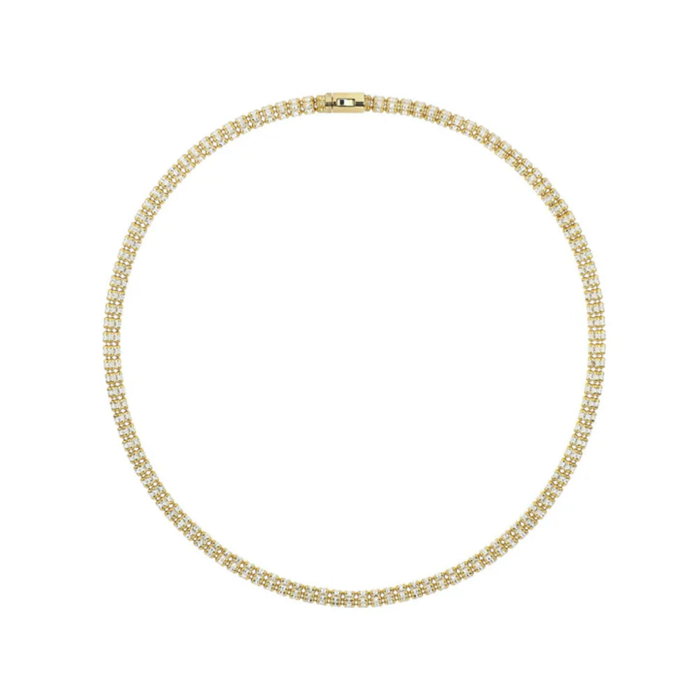 Desmos Two-Tone Infinity Round Necklace, 16"