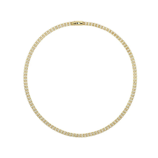 Desmos Two-Tone Infinity Round Necklace, 16"