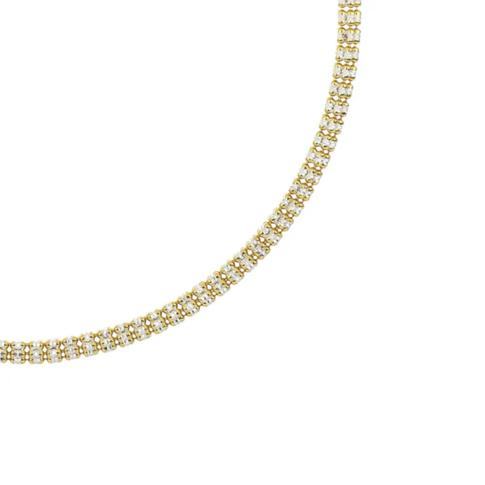 Desmos Two-Tone Infinity Round Necklace, 16"