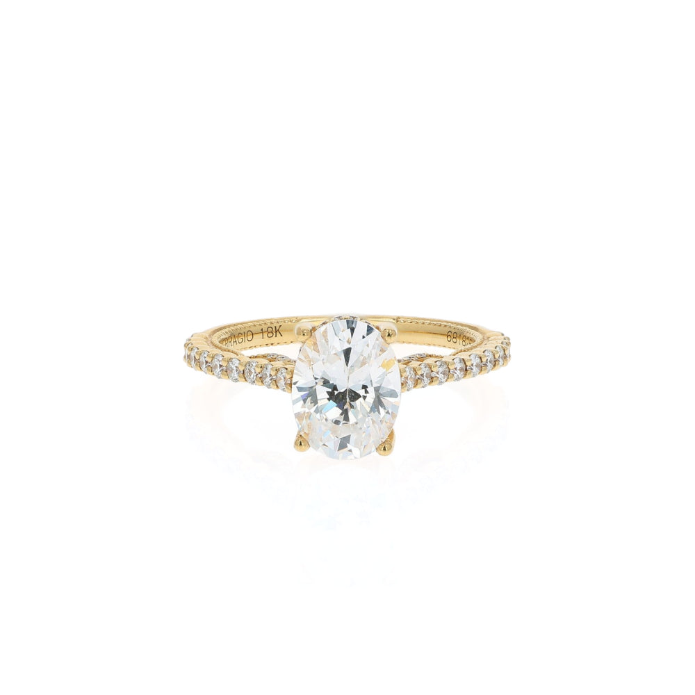 Verragio Insignia 18k Gold Oval Center Diamond Engagement Ring
