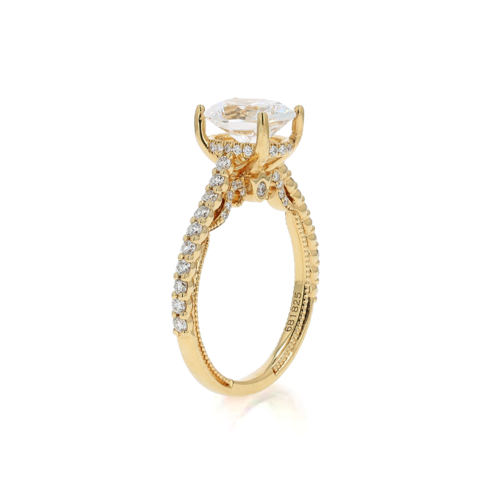 Verragio Insignia 18k Gold Oval Center Diamond Engagement Ring