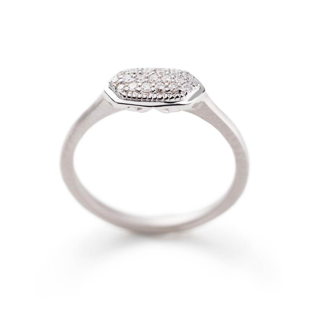 Kendra Scott Isa 14k Gold Ring in Pave White Diamond