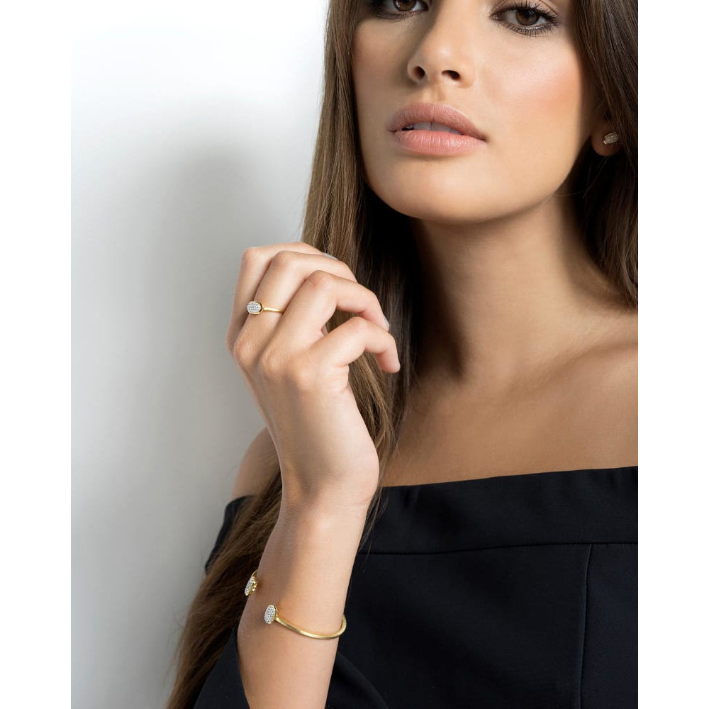 Kendra Scott Isa 14k Gold Ring in Pave White Diamond