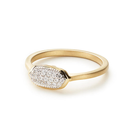 Kendra Scott Isa 14k Gold Ring in Pave White Diamond