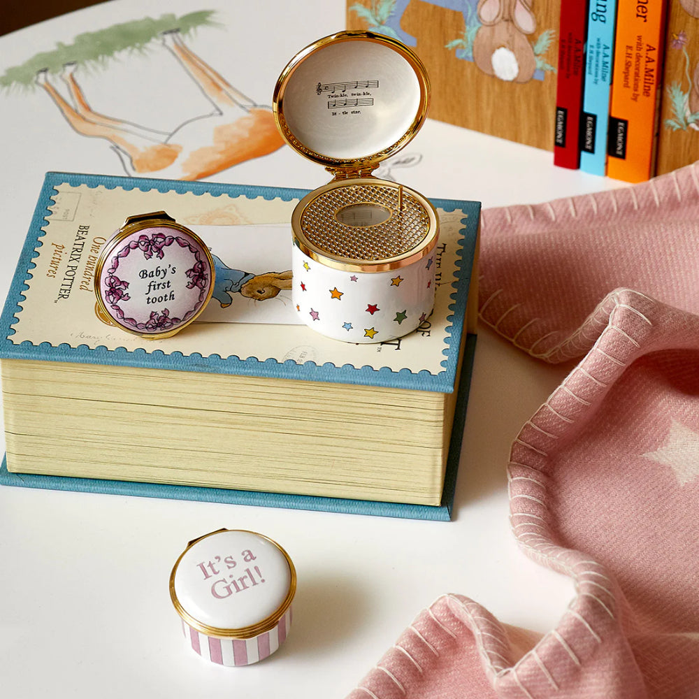 Halcyon Days Baby's First Tooth Enamel Box