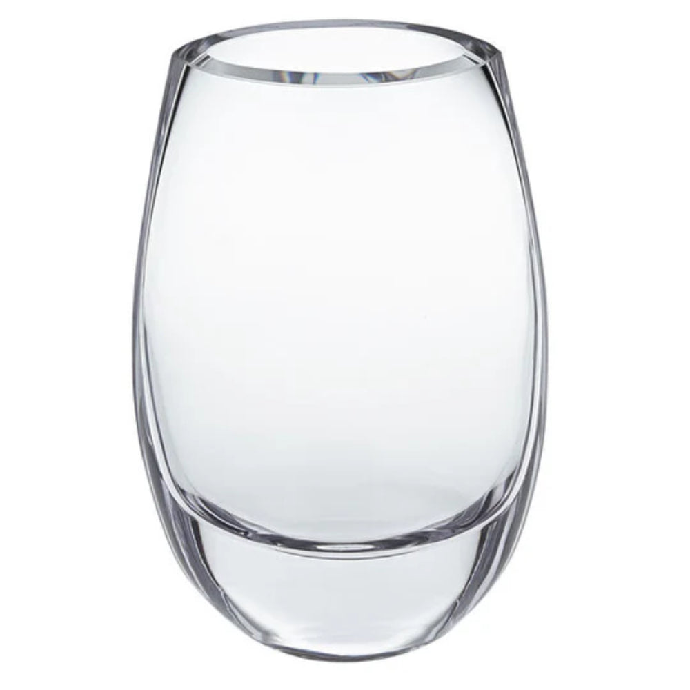 Badash Crescendo European Mouth Blown Oval Thick Walled Vase