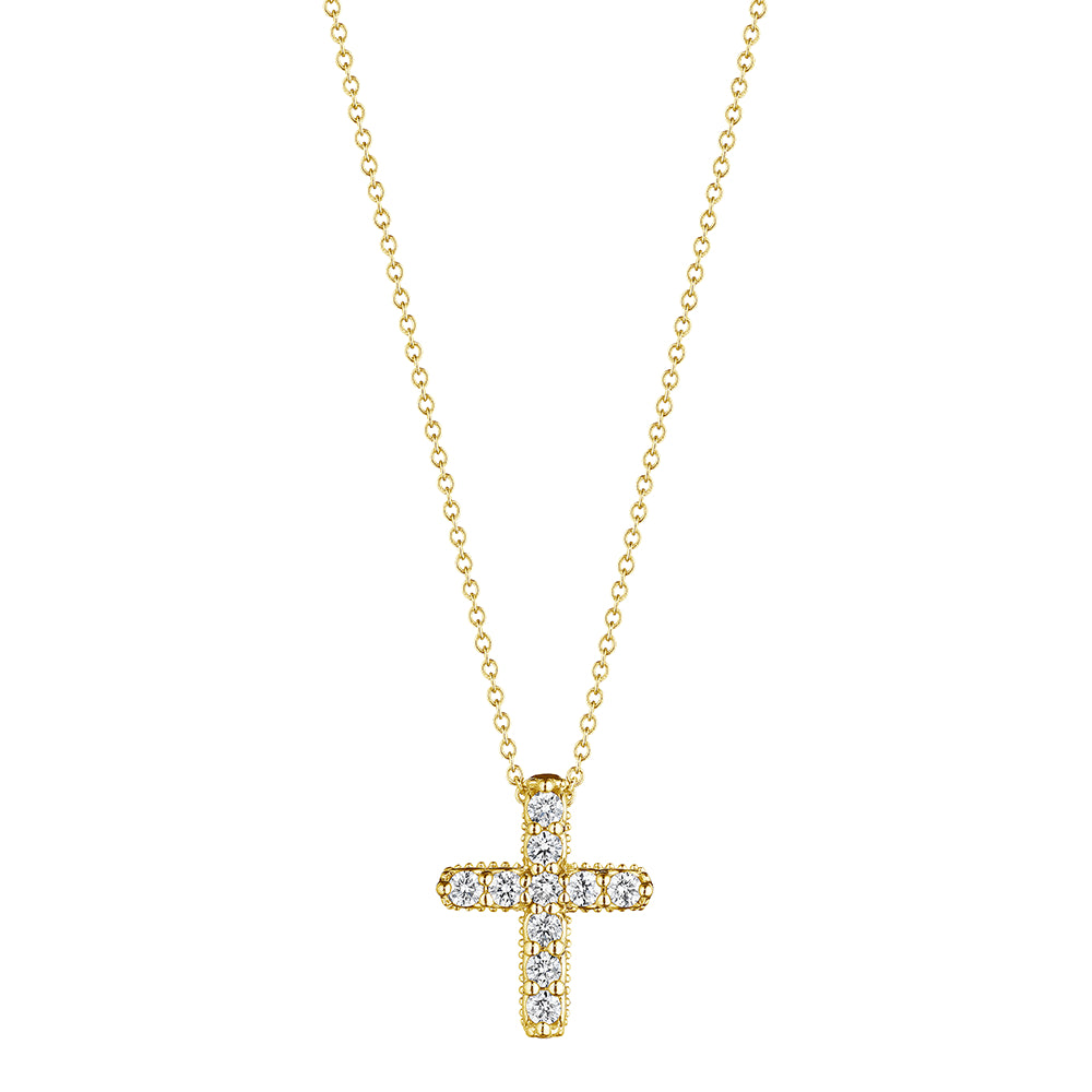 Verragio 18k Medium Diamond Cross Pendant