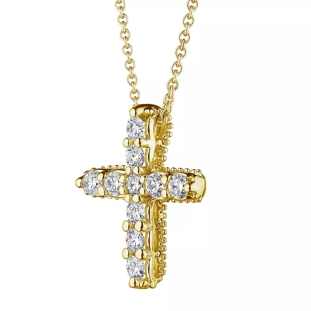Verragio 18k Medium Diamond Cross Pendant