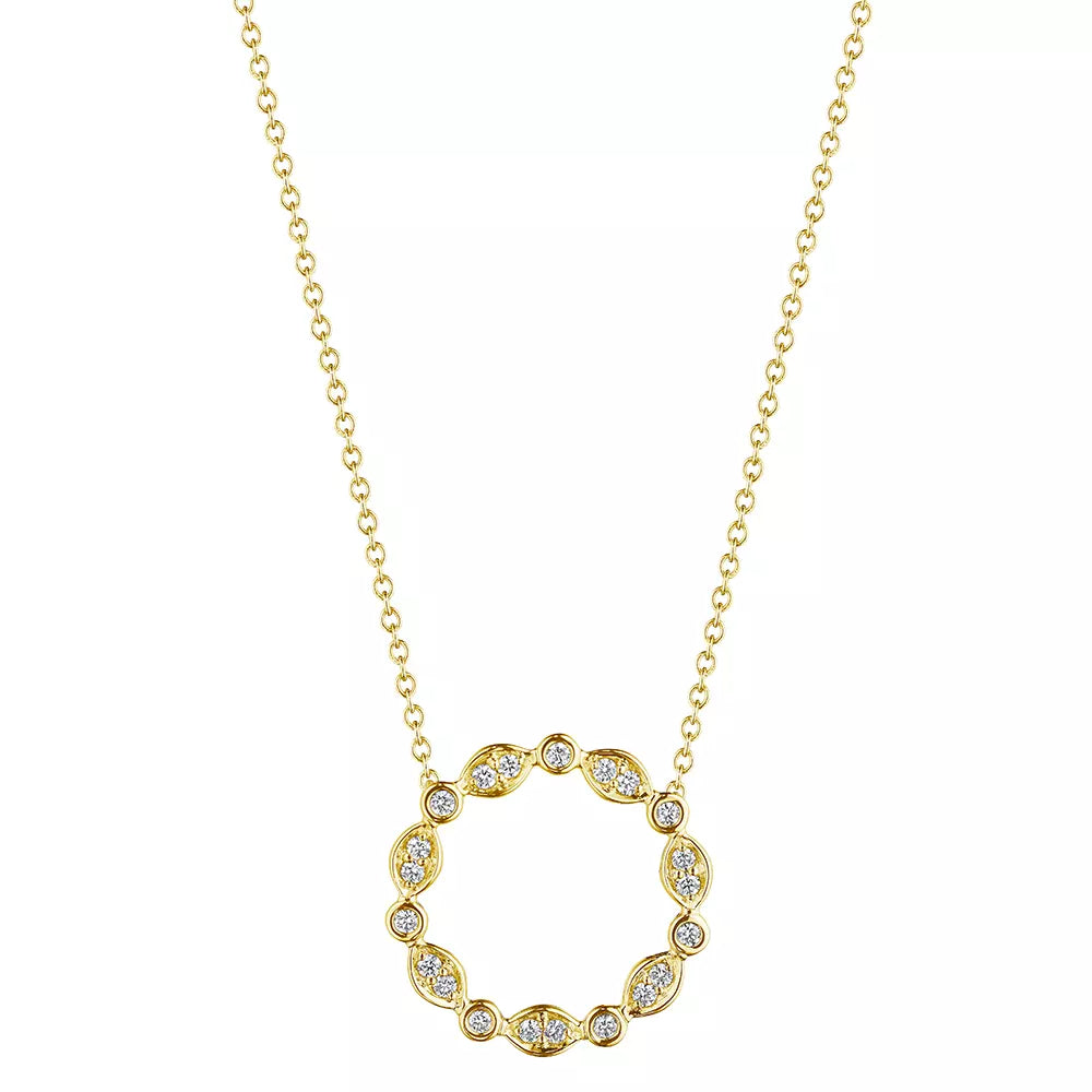 Verragio 18k Diamond "Nobility" Circle Pendant