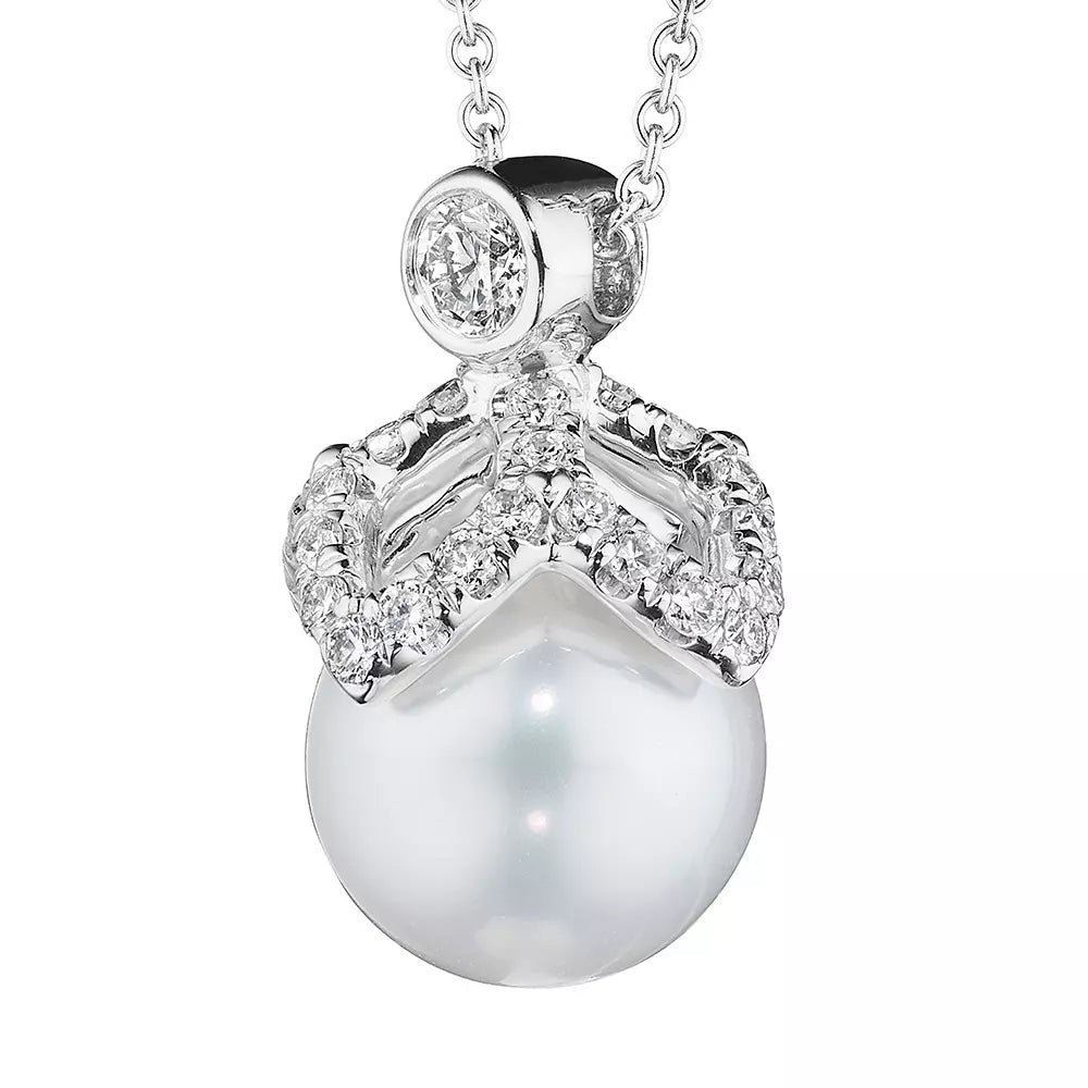 Verragio 18k Petal Cap Pearl Pendant