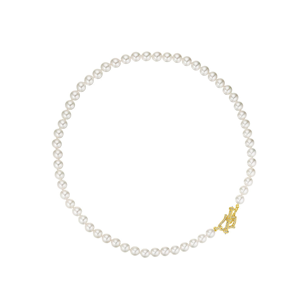 Verragio 18k Gold Rosecliff Akoya Pearl Necklace, 18"