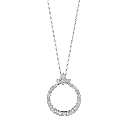 Verragio 18k Athena Marquise Graduated Diamond Circle Pendant