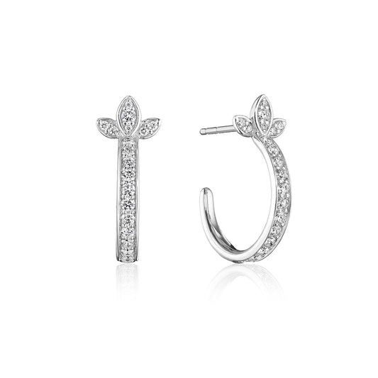 Verragio 18k Gold Athena Marquise Diamond Hoop Earrings