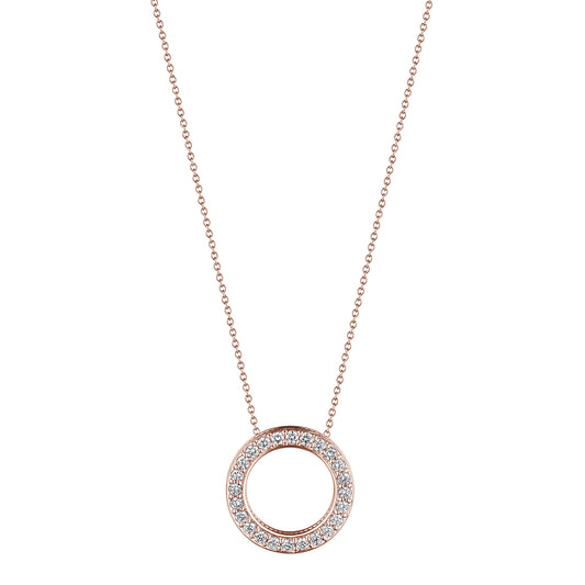 Verragio 18k Diamond Circle Pendant Necklace